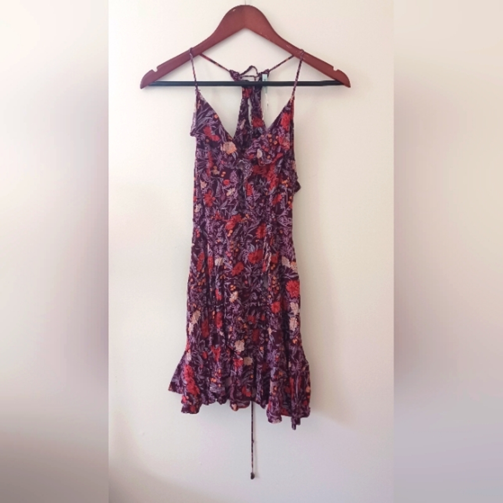 Anthropologie purple dress floral